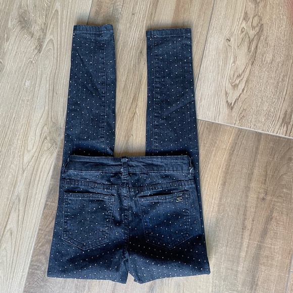 Joe's Jeans Medium Wash Studded Skinny Jeans Black Pistol Girl's 12 - Picture 2 of 11